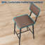 Upholstered Counter Stool with Metal Frame-1619497213