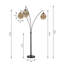 Lampe sur pied à branches 76,6 po Maston