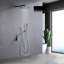 Ensemble de robinet de douche mural avec pomme de douche à effet pluie 10 "et robinet de douche à main
