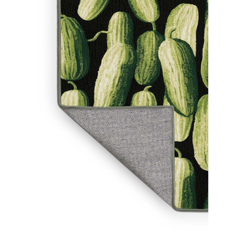 Tapis lavable concombre de légumes anglais, Carré 3 pi