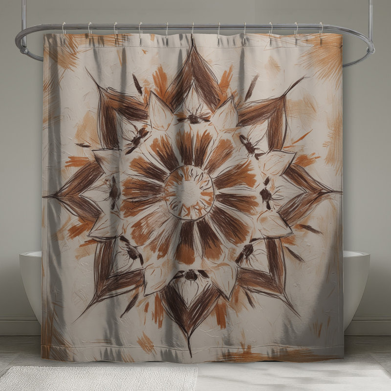 Rideaux de douche texturés Mandala, 70in W x 72in H