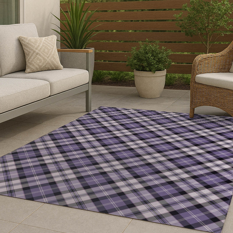 Tapis d'extérieur antidérapant à carreaux Anthony, Rectangle 4pi x 6 pi