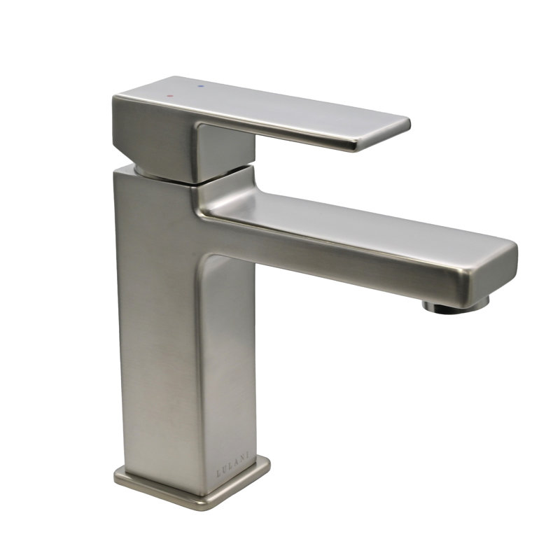 Lulani Capri Single Hole Bathroom Faucet with Drain Assembly, Brushed Nickel
