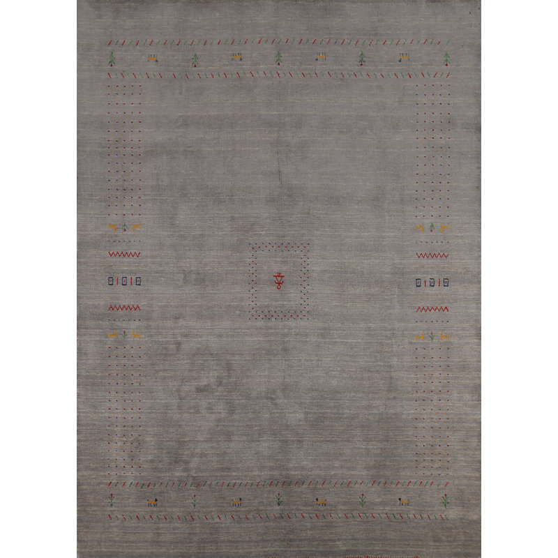 Tapis tribal gris Gabbeh 8