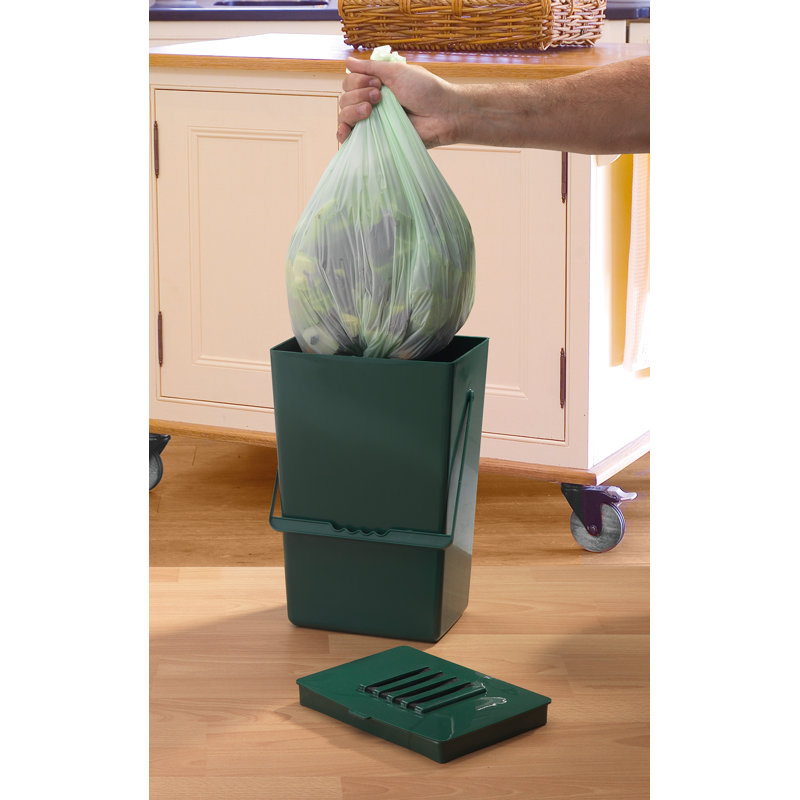 Serviteur de compostage de 2,5 gallons Garland avec filtres de remplacement et sacs biodégradables