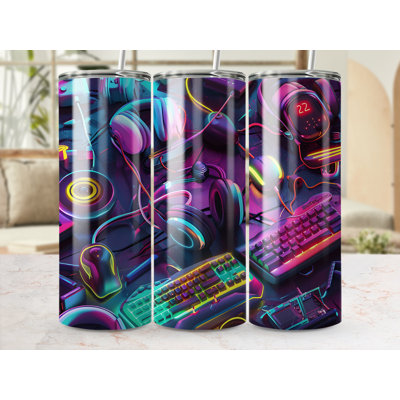 Choose Handmade Tumblers 591 mL Vacuum Insulated Stainless Steel (18/8) Travel Tumbler with Straw