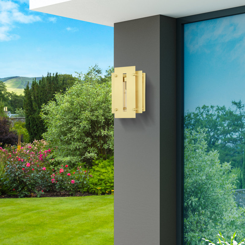 Wall Light, Satin Brass, 10" H x 7" W x 4.5" D