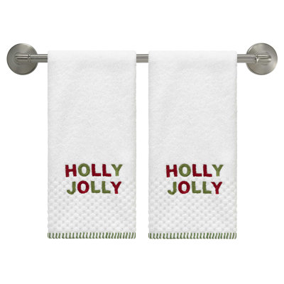  Holly Jolly 2-Pack Hand Towel Set