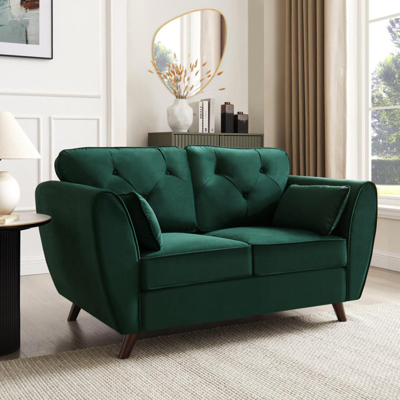 Wangara 2 Seater Sofa, Green Velvet