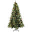 Sapin de Noël artificiel pré-illuminé avec lumières DEL blanc chaud, pommes de pin et baies rouges-1840307195