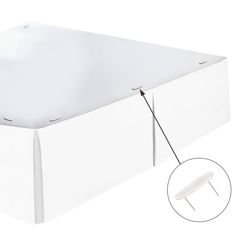Jupe de lit 14 po , Lit double, Argent