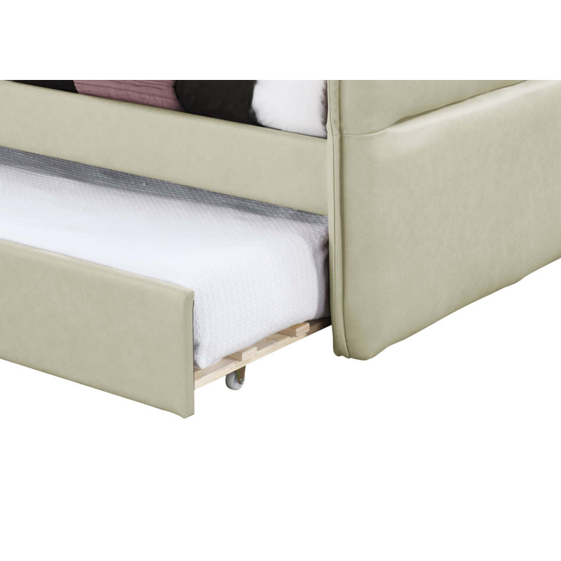 Daybed With A Trundle, Tan