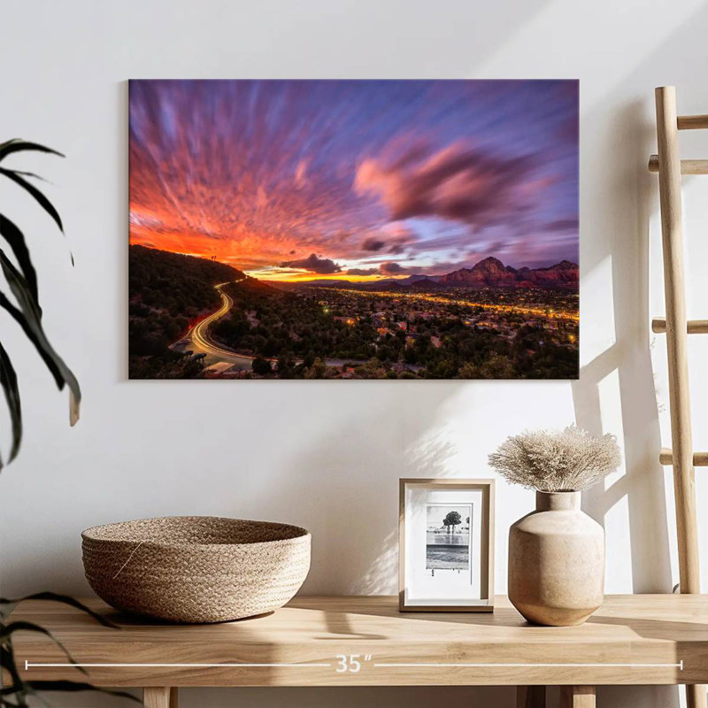 Alvord, coucher de soleil à Sedona II, H 16 po x l 24 po