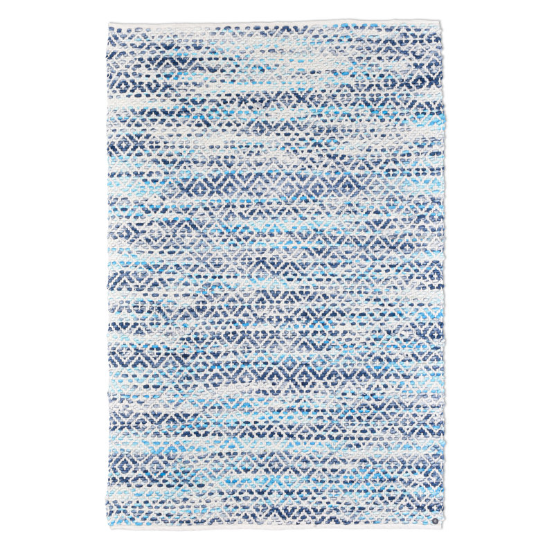 Smooth Comfort Geometric Wool and Cotton Hand Woven Area Rug, Runner 65 x 135cm