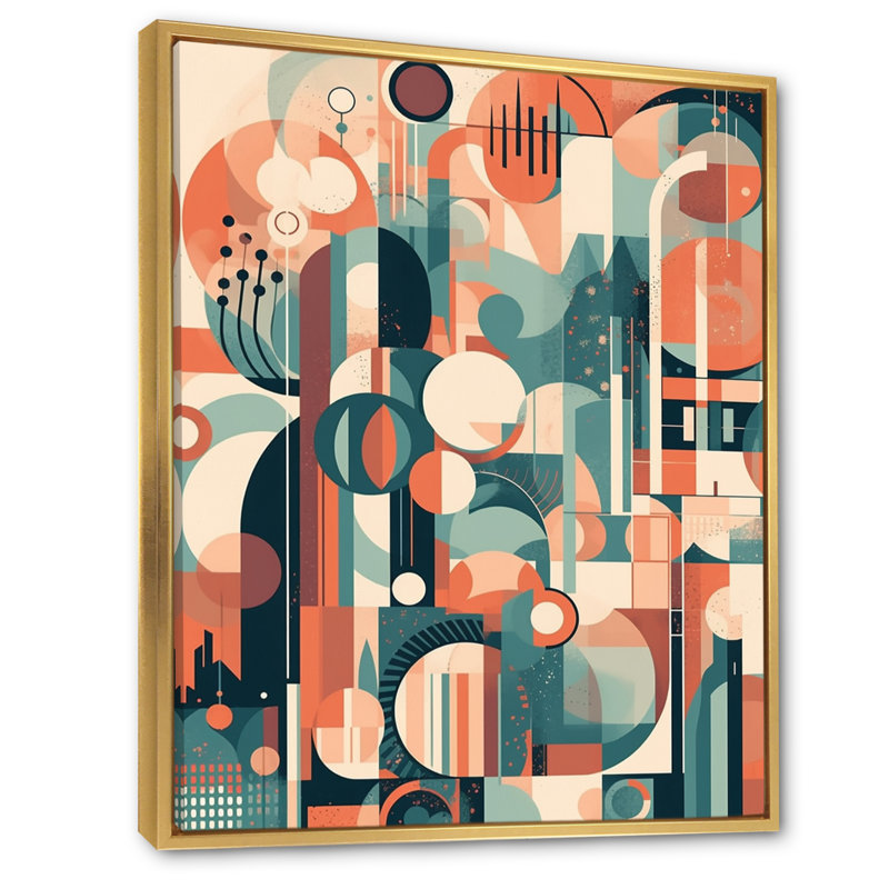 «Evolving Abstractions V», reproduction sur toile, H 32 po x l 16 po x P 1 po, Cadre flottant doré