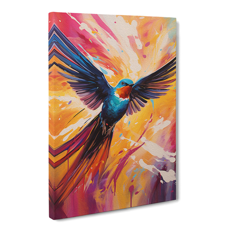 Swallow Colour Field No.2 - Wrapped Canvas, 50cm H x 35cm W x 3cm D