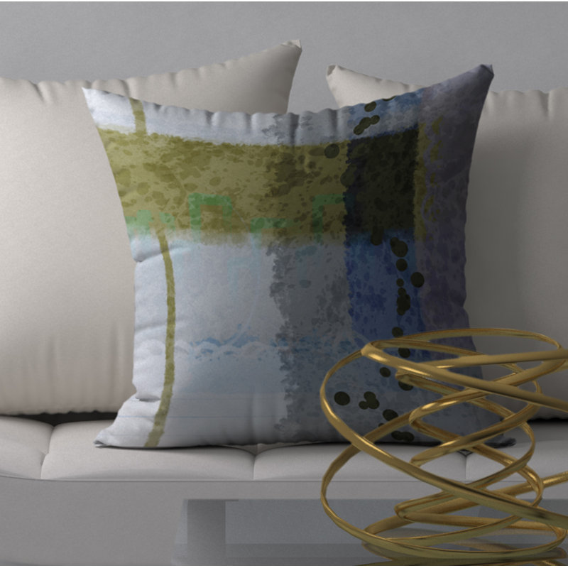 Abstract Reversible Throw Pillow, 20" x 20"