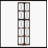 6-Tier Corner Shelf, 67" Corner Bookshelf Shelving Unit