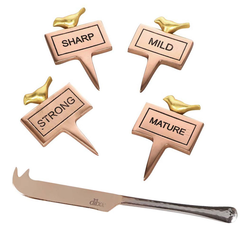 Madelia 5 Piece Stainless Steel Cheese Serving Set