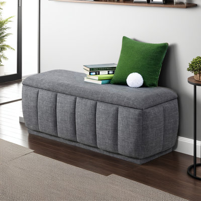 Banc de chambre à coucher avec siège à coussin, banc de rangement polyvalent