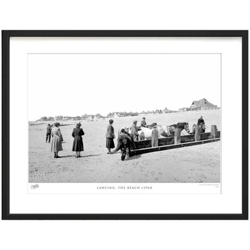 Lancing, The Beach C1960 by Francis Frith - Single Picture Frame Print, 40cm H x 50cm W x 2.3cm D