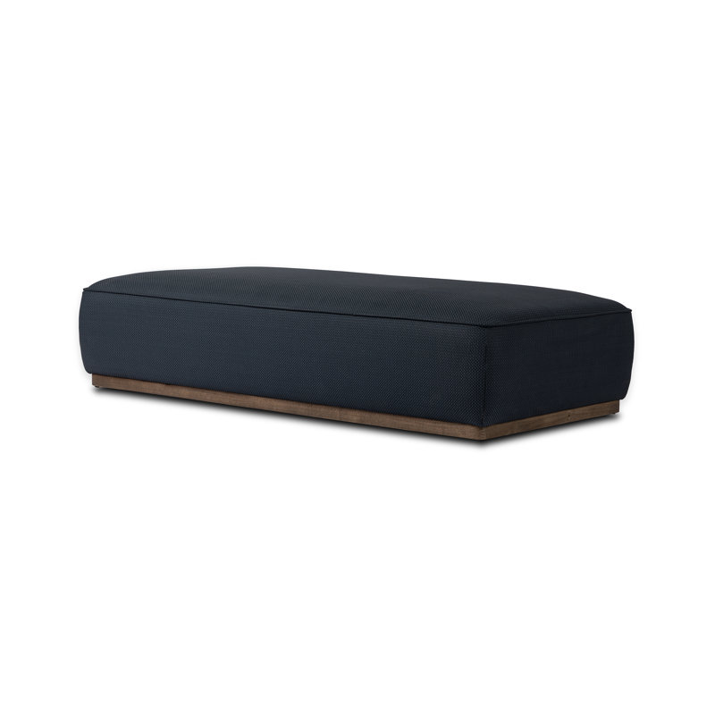 Repose-pieds Audrianne, Similicuir Fresno cobalt