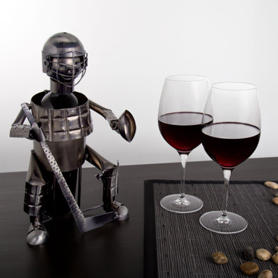 Support à vin de table pour 1 bouteille hockey gardien Galentine