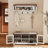 39.76" Wide Hall Tree With Bench And Shoe Storage, Entryway Bench With Soft Seat Cushion, Wall Mount Coat Rack Shoe Bench Set For Hallway