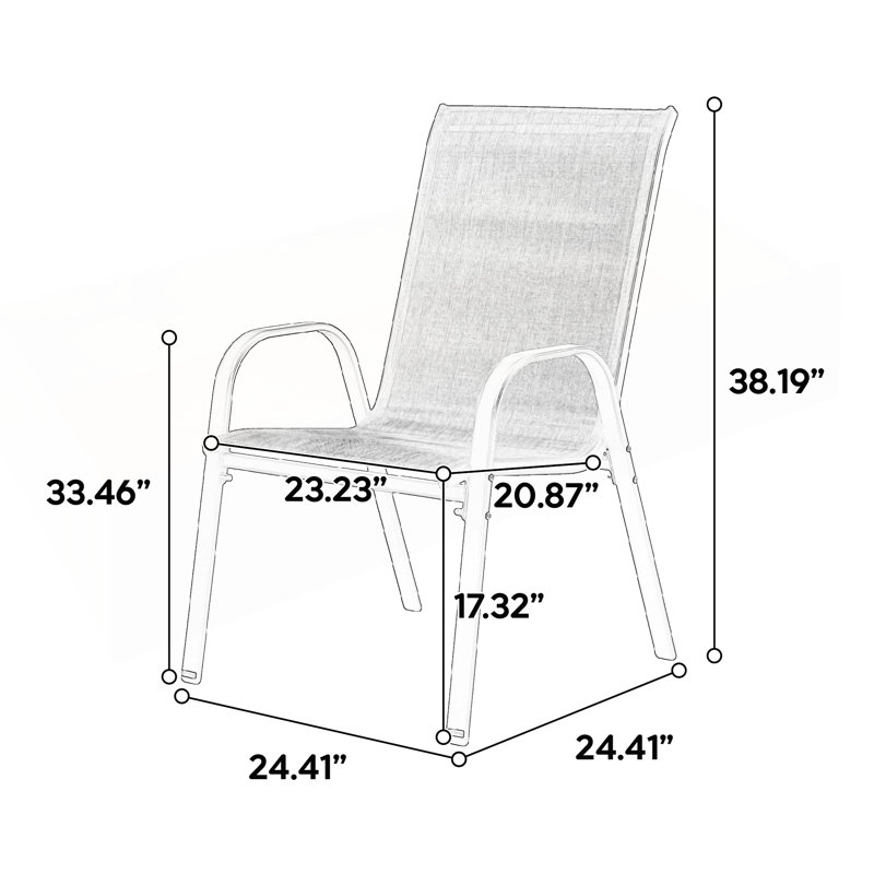 Chaises de camping d'extérieur Tayah, Gris