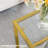 Modern Gold Glass Coffee Table For Living Room & Office - Sturdy Metal Frame With Tempered Glass Top - Easy Assembly & Cleaning - Compact Center Table Design