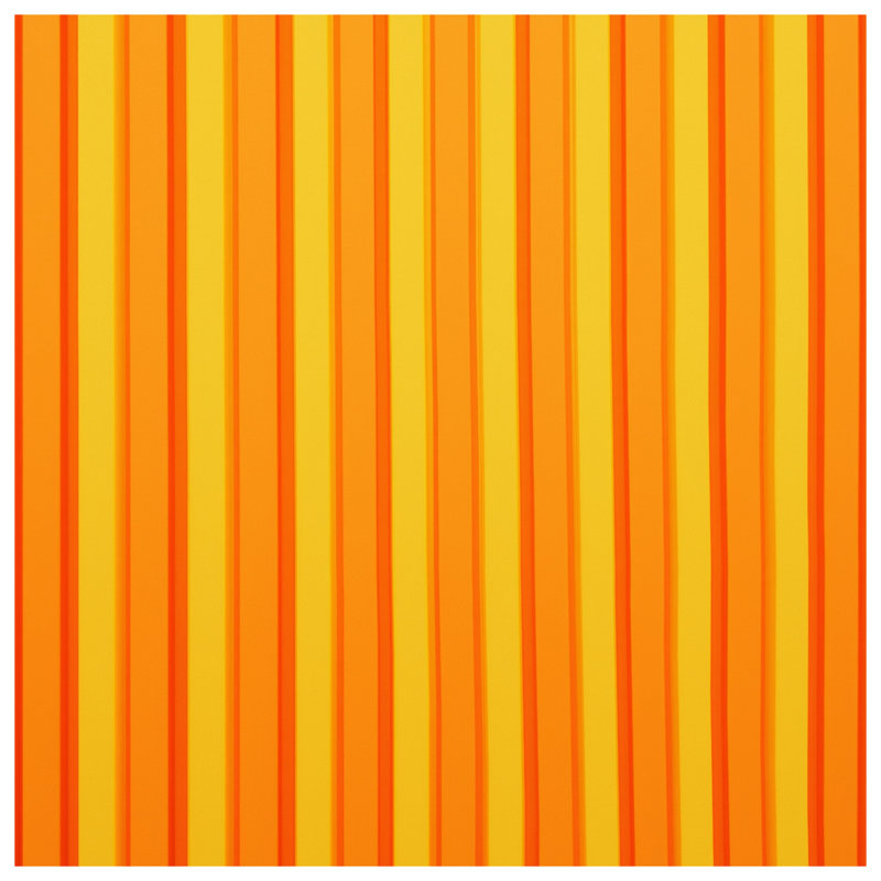 Tapis de bain orange à rayures jaunes, 24in W x 17in L