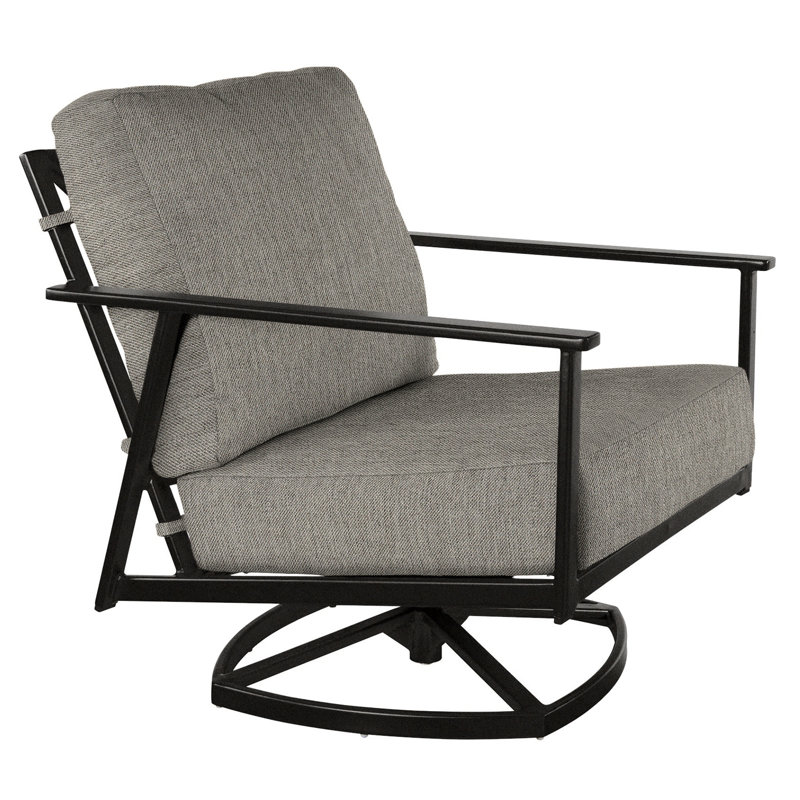 Marin Outdoor Rocker Chair, Carbon Black, Flagship Stone Sunbrella®