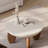 Curva Round Coffee Table With Wood Legs-1033277261