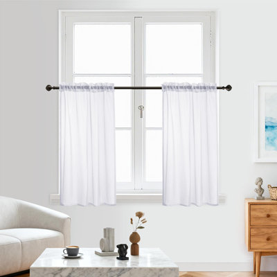 2 Panels Light Filtering Short Sheer Curtains