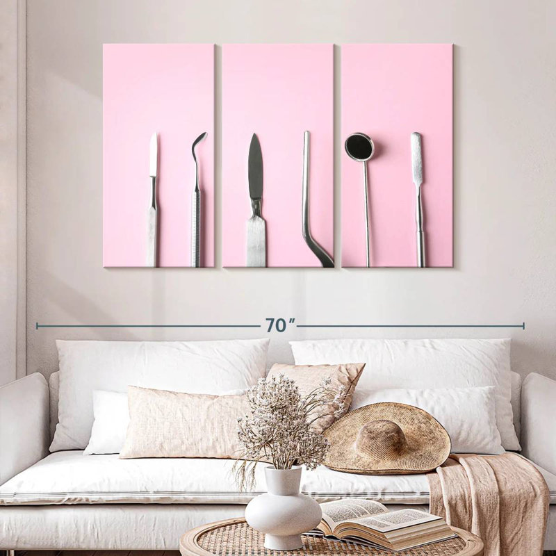 Dental Tools On Pink