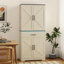 Charmante armoire en bois avec DEL et tiroir pour un rangement polyvalent