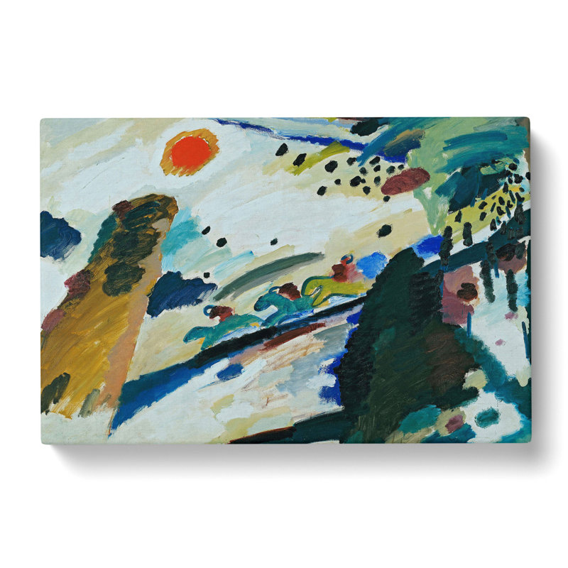 Romantic Landscape by Wassily Kandinsky - Wrapped Canvas, 50cm H x 76cm W x 3cm D
