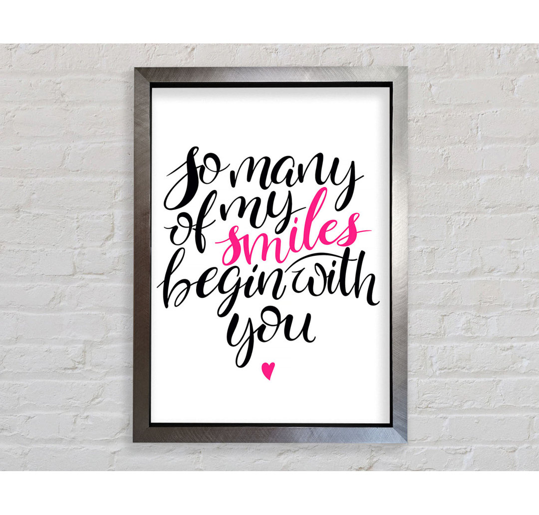 So Many Of My Smiles - Single Picture Frame Typography