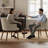 Upholstered Solid Wood Dining Chair Side Chair With Armrests-751817820
