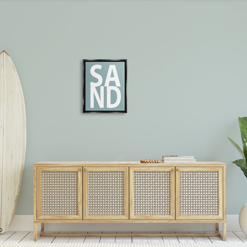 «Sand Expression» par Jamie Macdowell, Cadre flottant noir de jais, H 21 po x l 17 po x P 1,7 po