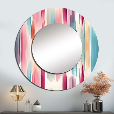 Motif de lignes bleues et roses, Bliss