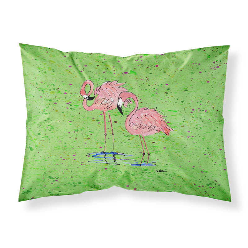 Taie d'oreiller Flamingo Flamingo, Vert
