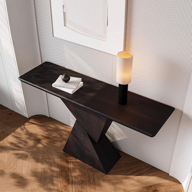 Italian Creative Solid Wood Console Table, Smoky color