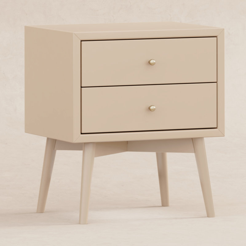 Palma Nightstand With USB Port, Beige