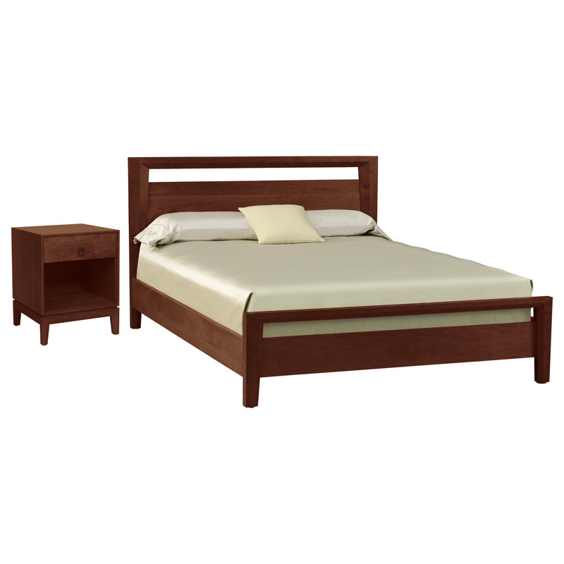 Ensemble de chambre avec lit plateforme 2 pièces Mansfield, Cerise fumée, Très grand