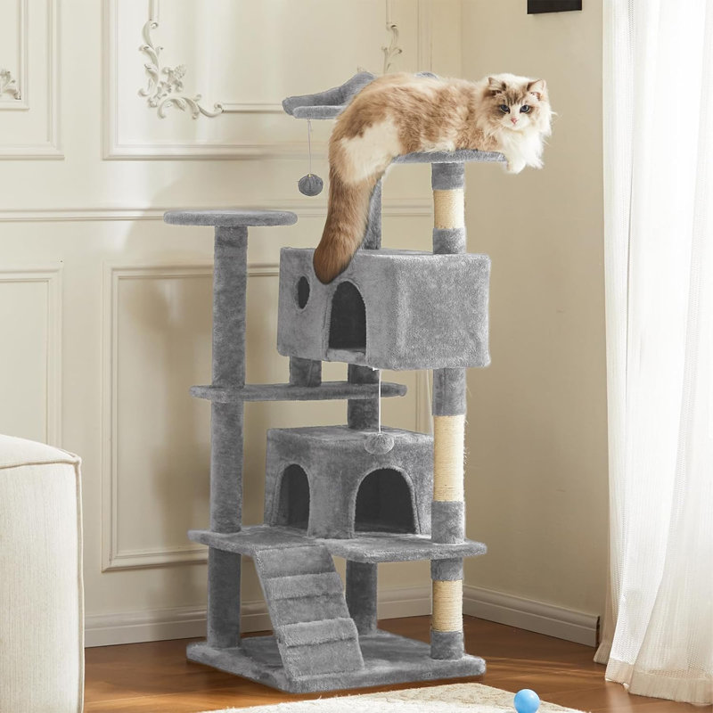 Cat Tree Tower, Light Grey