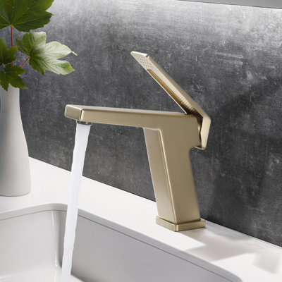 Robinet de lavabo de salle de bain monocorps à poignée simple 7,48 "avec drain