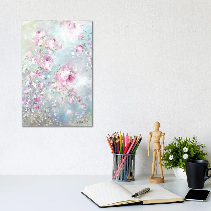 Pink Whisper by Debi Coules - Wrapped Canvas Painting, 20.32 cm H x 30.48 cm W