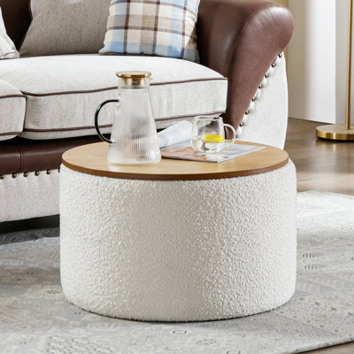 Darasimi 23.6" Wide Round Storage Ottoman