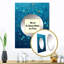 «Georgy Abstract Rainy Blue Collage», miroir mural décoratif formes abstraites, miroir bleu, impression sur métal-145229192